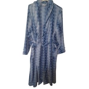 Sonoma Womens Robe XL Blue Soft Pockets Tie Never Worn